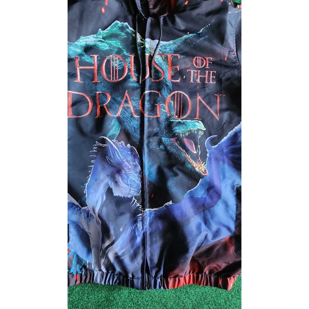HBO Game of Thrones House of the Dragon Windbreaker Jacket Men Size Medium